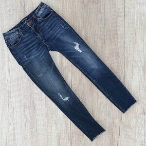 VIGOSS Jagger Skinny Classic Fit Distressed Mid Rise Stretch Denim Jeans 26 x 27